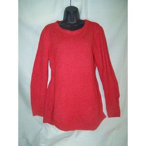 Free For All Sweater Pullover Red/Orange Medium Tunic